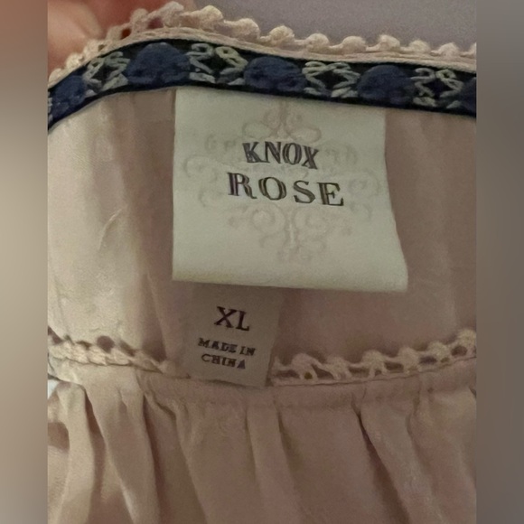 Knox Rose Embroidered Hi-Lo Peasant Blouse - Picture 7 of 7